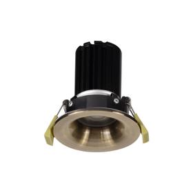 DM200791  Bruve 10 Tridonic Powered 10W 2700K 750lm 12° CRI>90 LED Engine Antique Brass Fixed Round Recessed Downlight; Inner Glass cover; IP65